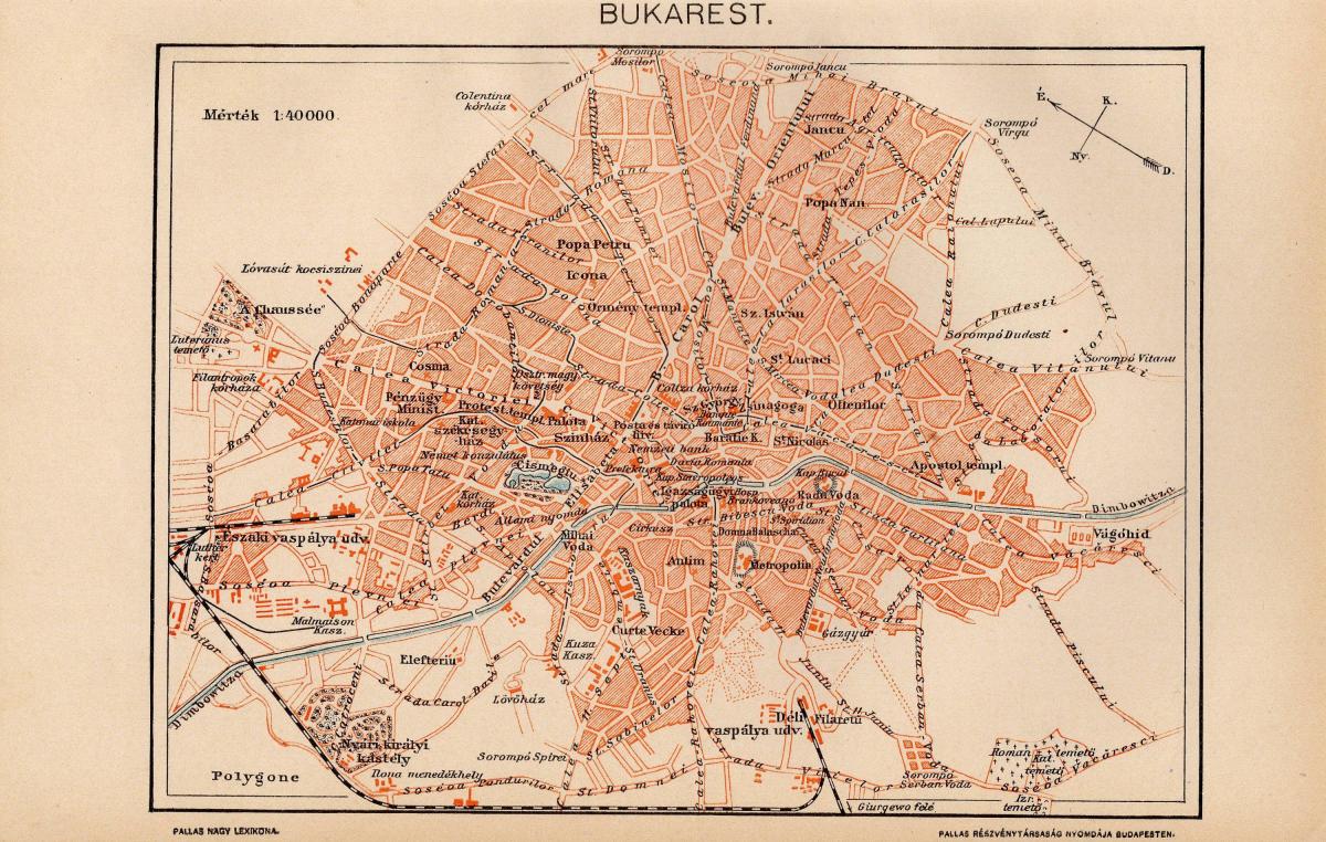 Historischer Stadtplan von Bukarest