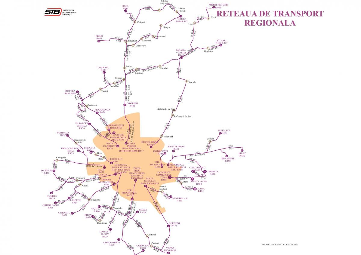 Karte der Bahnhöfe in Bukarest